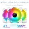 thumbnail image 4 of Ventilador COOLMOON 12cm Silencioso 4Pin PWM 5V 3Pin ARGB Aura Sync Case Enfriamiento Blanco JShteea  El nuevo, 4 of 9