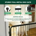 thumbnail image 4 of FXW Dog Gate Extra Wide Designed for Indoor Use, Adjustable Width Up to 137-inch Wide (24" H 6 Panels for Puppies and Small Dogs), Black, 4 of 8