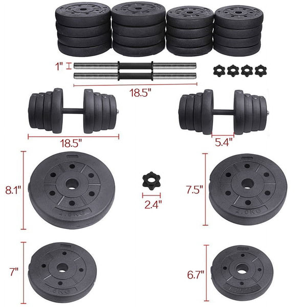 Alden Design 66 lb. Adjustable Dumbbells for Weight Training, Black
