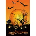 thumbnail image 2 of Halloween Garden Flag, Happy Halloween Pumpkin Witch Garden Decorations Outdoor, Burlap Double Sided Vertical Halloween Porch Decor, Halloween Yard Flag Signs 12.5 x 18 Inches, 2 of 7