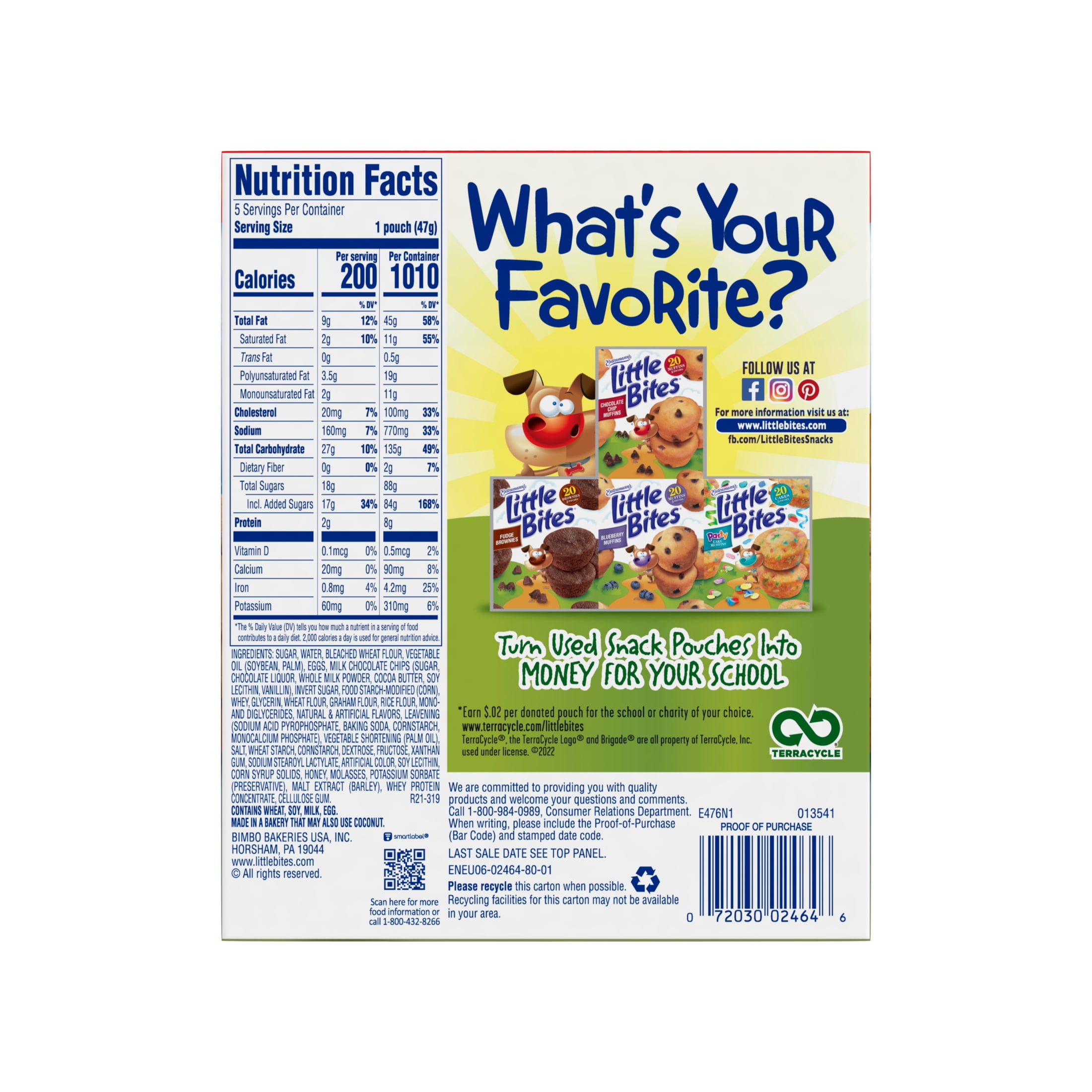 Little Bites Bites, 5 count, Muffins, 8.25 oz Bag