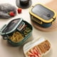 thumbnail image 2 of Cateissary Fiambrera portátil Contenedor de almacenamiento de alimentos Bento Cajas de horno de microondas multifunción Viajes al aire libre Mostrada Azul, 2 of 6