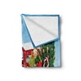 thumbnail image 2 of Christmas Soft Flannel Fleece Throw Blanket, Classical Pickup Truck Tree Gifts and Ornaments Snowy Winter Day Image Print, Cozy Plush for Indoor and Outdoor Use, 50" x 60", Blue Red, by Ambesonne, 2 of 6