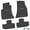 Black w/ Orange Insert, variant on Flextread Floor Mats for 11-24 Dodge Challenger RWD - Mopar Licensed Factory Fit - Black w/ Red R/T (15-23 Style) Insert - Custom Vintage - 100% Made in USA
