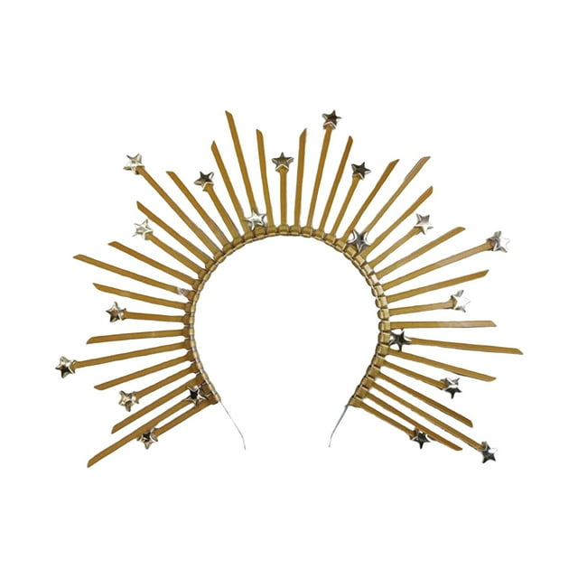 Diadema de diosa, joyería para el cabello, aro para el cabello, accesorios para disfraces, tiaras, disfraces, halo Pentagrama