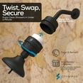 thumbnail image 3 of SparkPod 23-Stage Filtered Shower Head, 3 Modes, Fixed Mount, High-Pressure Shower Head (Black Matte), 3 of 8