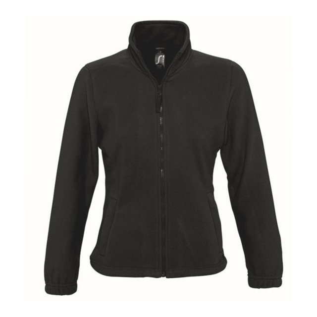 SOLS - Chaquetilla polar con cremallera completa modelo North para mujer (Negro)