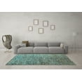 thumbnail image 3 of Ahgly Company Indoor Square Abstract Light Blue Modern Area Rugs, 6' Square, 3 of 4