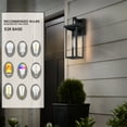 thumbnail image 2 of B1 Outdoor Wall Light Matte Black Porch Light Fixture for House, Hallway, Front Doorway with Clear Glass Shade, 2 of 8