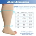 thumbnail image 2 of (3 Pack) Big and Tall Compression Socks for Women and Men 20-30mmHg Open Toe Wide Calf - Plus Size Compression Support Hose Wide Calf for Swelling Pain Recovery Nursing Beige, 4X-Large,ChYoung, 2 of 12