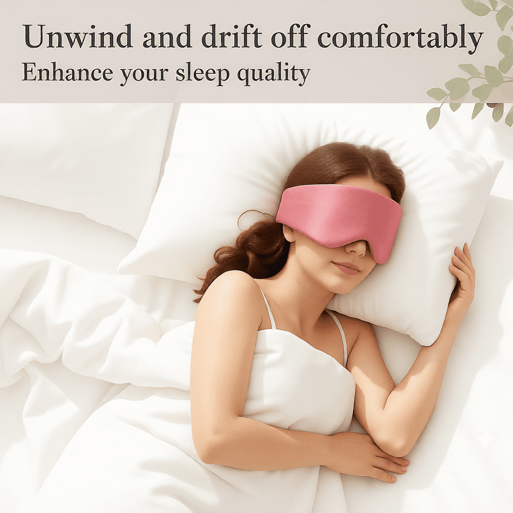 FACEMOON Silk Sleep Mask for Women and Men, Blackout, Eye Care, Travel