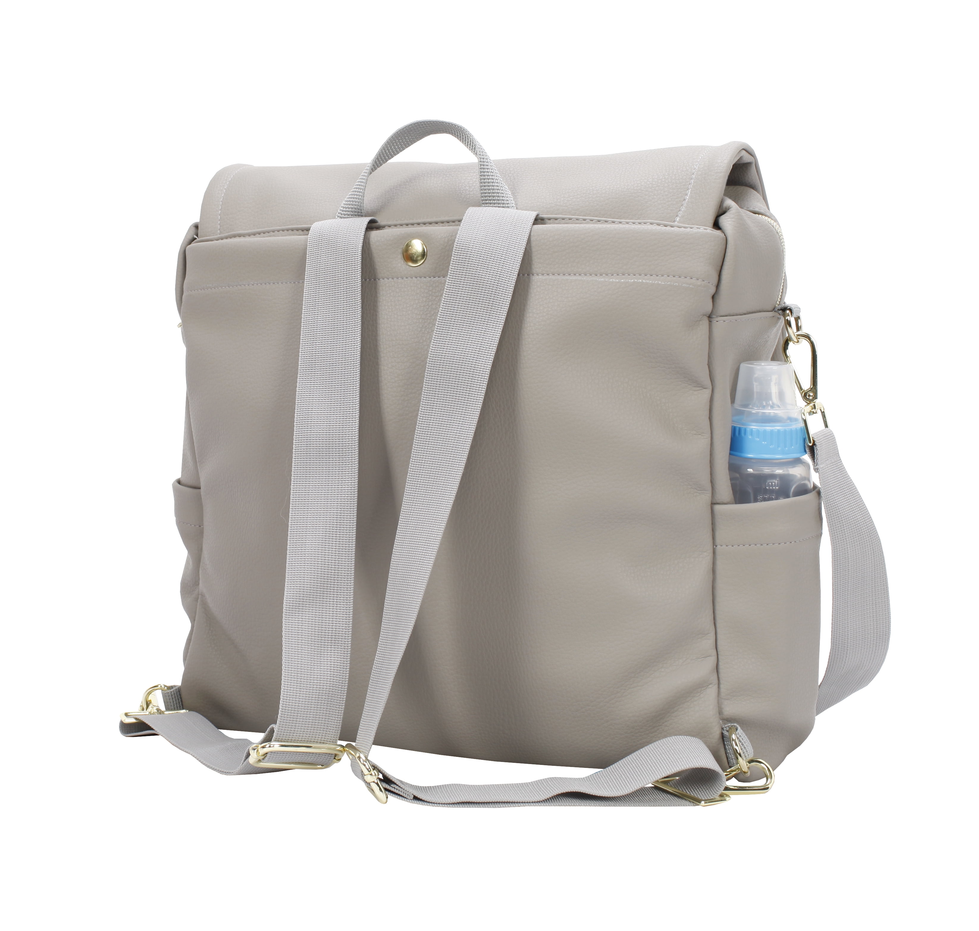 iPack Changing Pad Included Messenger Diaper Bags, Solid Print Taupe