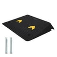 thumbnail image 1 of Rubber Threshold Ramp for 4" Rise, 33,069 lbs Capacity Portable Wheelchair Ramp with Non-Slip Surface & Cord Cover, for Doorways Steps Cars Pets (35.5"x24"), 1 of 7