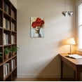 thumbnail image 5 of ZHONGYUTONG Gold and Gray Red Floral Wall Decor Abstract Blooming Flowers Picture Prints Abstract Women Canvas Neutral Art Poster Paintings for Girl Bedroom Bathroom (12.00" x 18.00"), 5 of 5