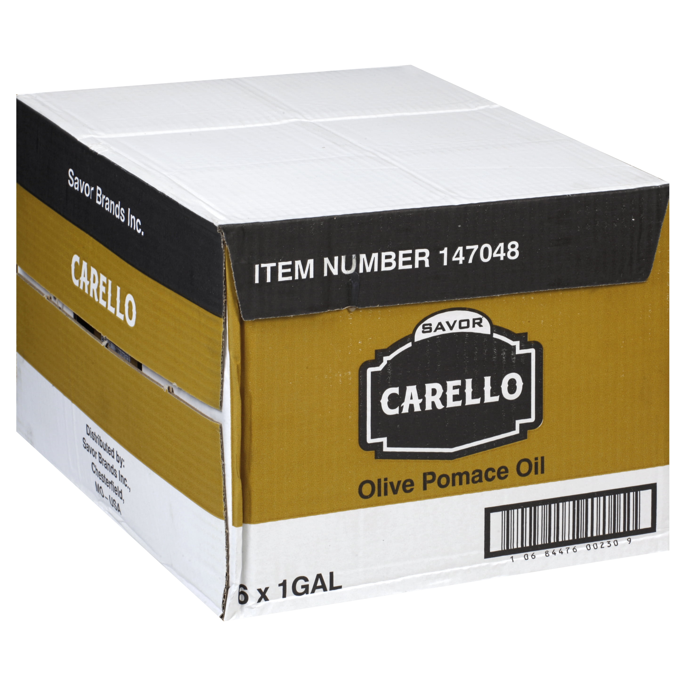 (Price/Case)Savor Imports-Carello Olive Oil Pomace Tin 1 Gallon Tin - 6 Per Case