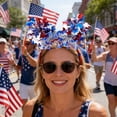 thumbnail image 5 of 4th of July Headbands Patriotic Head Boppers, Red White Blue Sequin Independence Day Hairband, Memorial Day Hair Patriotic Themed Party Headwear for Women Men Kids, 5 of 6