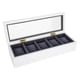 thumbnail image 1 of Caja de Presentación del Reloj, Vitrina del Reloj, Caja de Reloj Pintada, Caja del Reloj, Caja de Presentación de la Joyería del Reloj con Cubierta de Vidrio Transparente (Blanco), 1 of 9