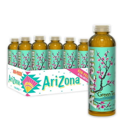12x Bottles Arizona Green Tea With Ginseng And Honey 20oz ( Fast Free Shipping )