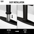 thumbnail image 3 of VIGO 10 in. Kitchen Sink Faucet Hole Cover Deck Plate For 1 or 3 Hole in Matte Black, 3 of 9