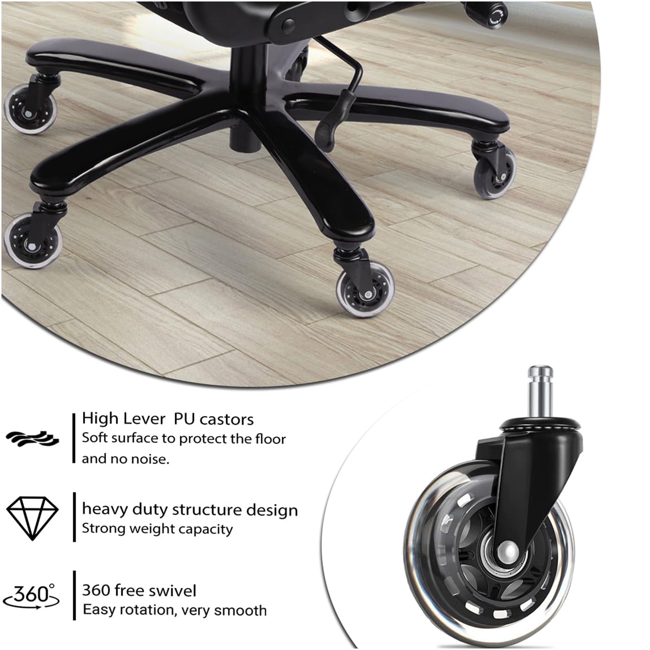 JERFIT Ergonomic Office Chair with Lumbar Support, Adjustable Swivel Desk Chair, Brown Fabric Executive Chair for Home Office Comfort