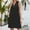 Black, variant on HOMBOM Casual Dresses for Women Black Mid-Length Summer Sundress Sleeveless Vacation V-Neck Solid Beach Dresses 2XL
