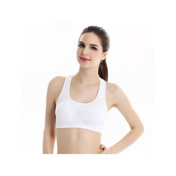 Women Cozy Seamless Wire Free Bras Stretch Mesh Fitness Bra for Yoga Gym Workout Running