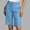 Light Blue, variant on Women Summer Casual Solid Color Slim Button Pocket Workwear Pants Knee Length Bermuda Shorts with Pocket