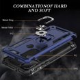 thumbnail image 4 of Aggxpf Compatible with Motorola Moto G Play 2023/Moto G Pure/Moto G Power 2022, Dropproof Phone Case with Ring Car Mount Kickstand (Blue), 4 of 5