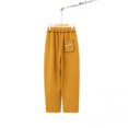 thumbnail image 3 of GYRATEDREAM Kid Boys' Fall Witer Casual Jogger Sweatpants Children Soft Active Athletic Baggy Straight Leg Elastic Waist Long Pant with Pockets Camel for 6-14Y, 3 of 6