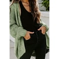 thumbnail image 2 of Women Oversized Open Front Knit Cardigan Sweater Kimono Chunky Coat, 2 of 5