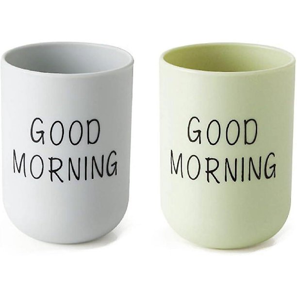 2 vasos de baño de plástico, soporte para cepillos de dientes, vaso para cepillos de dientes, vasos de baño, taza para lavar los dientes, accesorios para niños y parejas Rojo Verde Cocina, Decoración y Otros