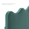 thumbnail image 3 of Platform Bed Frame, King Size, Teal Blue, Velvet, Modern Contemporary, Bedroom Master Guest Suite Room, 3 of 10