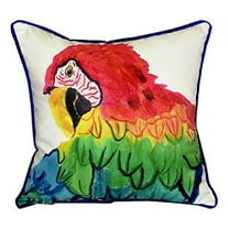 Betsy Drake ZP291 Parrot Head Throw Pillow- 22 x 22 in.