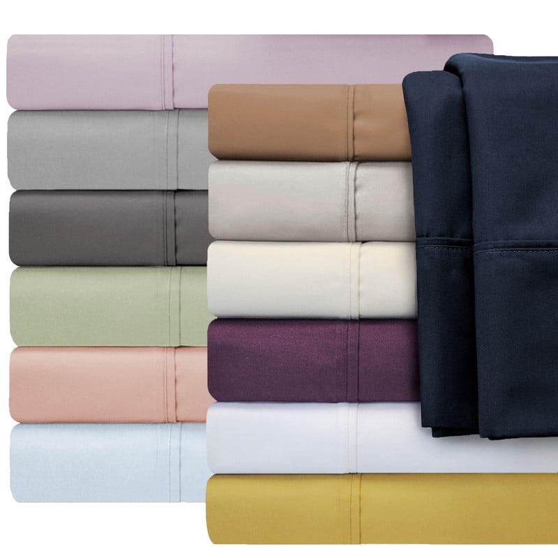 Superior 1000 Thread Count 4-Piece Cotton Blend Sheet Set, Queen, White
