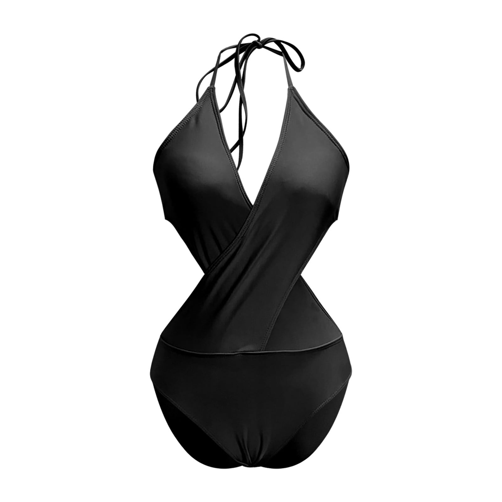 aiyuq.u swimsuit for women bathing suit v neck cutout swimwear wide