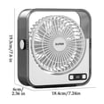 thumbnail image 3 of Ventilador de escritorio con pantalla digital LED, portátil, recargable por USB, silencioso, con control táctil y base antideslizante resistente para usar en el escritorio, el dormitorio, la, 3 of 6