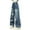 Blue, variant on UQJfacai Girls Baggy Jeans Casual Butterfly Graphic Wide Leg Denim Pants Elastic Waist Jeans with Pockets Kids Clothes Size 5-15 Years