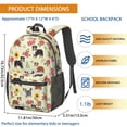 thumbnail image 3 of Border Collie and Australian Shepherd 17" School Backpacks for Teens,Waterproof Oxford Fabric,S-Shape Padded Straps for School,Travel,Hiking,Camping, 3 of 6