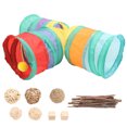 thumbnail image 2 of Small Pet Tube, Small Pet Tunnels Hanging Ball 3 Way Interactive Stimulate Exploration Interest Anxiety Reduction  For Balcony For Living Room For Hamster, 2 of 8