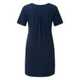 thumbnail image 2 of Vedolay Maternity Dress For Women Maternity Strapless Ruched Maxi Tube Dress with Pockets,Navy L, 2 of 3