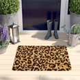 thumbnail image 2 of Yellow and Brown Of Leopard Print Flannel Non Slip Door Rugs,Washable Door Mats Indoor,Decorative Door Mats,Dirt-Resistant and Absorbent Doormat for Entrance,Bedroom,Kitchen,Bathroom,23.5"x16", 2 of 5