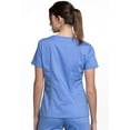 thumbnail image 5 of Workwear Revolution Women Medical Scrubs Top V-Neck WW710, M, Ciel Blue, 5 of 7