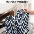thumbnail image 4 of Blue Geometric Diamond Triangle Pattern Bathroom Rugs Mat,Non Slip Microfiber Bathroom Rug,Rubber Backing,Soft Bathroom Mats for Bathroom Floor,Tub and Shower,20x32in(50x80cm), 4 of 4