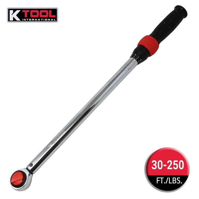 K Tool International 72142 Ratcheting Torque Wrench with 1//2