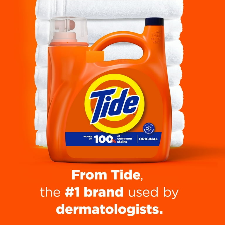 Tide Laundry Detergent Liquid, Original Scent, 132 fl oz, 100 Loads, HE Compatible Tide Laundry Detergent Liquid, Original Scent, 132 fl oz, 100 Loads, HE Compatible