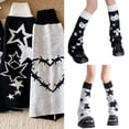 thumbnail image 2 of Fashion Double Sided Wear Cats Print Long Tube Leg Warmers for Women Punk Knitted Boot Covers Footless Socks Streetwear, 2 of 21