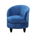 thumbnail image 3 of Sophia Swivel Accent Chair in Blue Velvet, 3 of 7