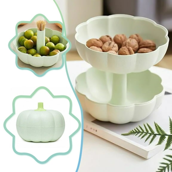 XGFHYJEH Halloween Decorations Pumpkin Shaped Candy Bowl, Snack Melon Storage Box with Lid, Halloween Indoor Decor, Halloween Tabletop Decoration Ornament for Home Party