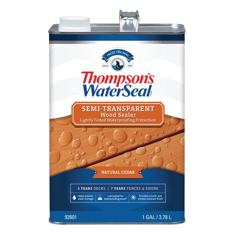 Thompson's WaterSeal Semi-Transparent Wood Sealer, Natural Cedar photo 2