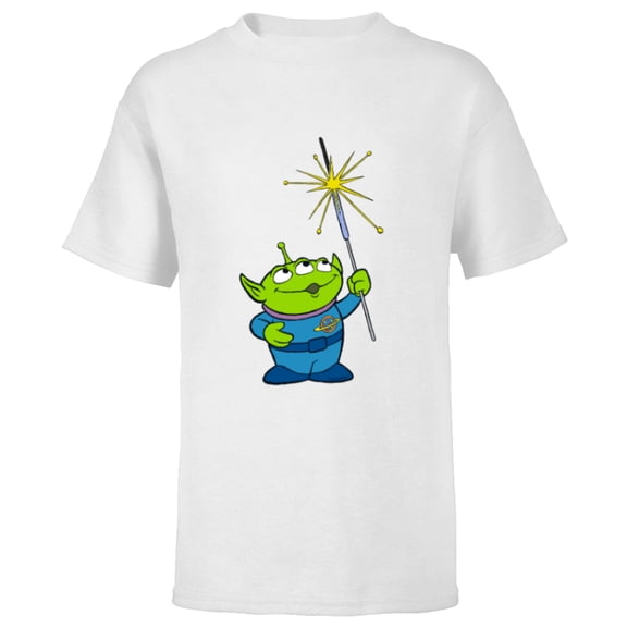 Disney and Pixar’s Toy Story Alien Sparklers Fourth of July - Short Sleeve T-Shirt for Kids - Customized-White